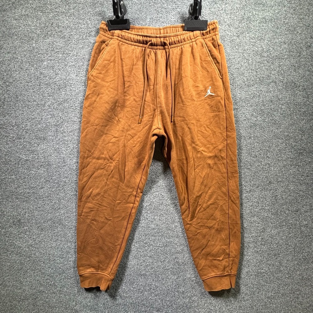 Jordan Sweatpant Men's L Brown Cotton Fleece-Lined Tapered Jogger Performance